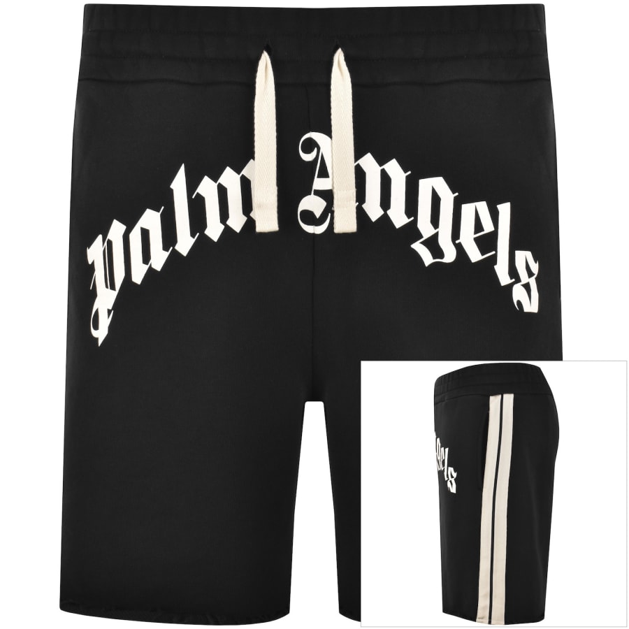 Palm Angels Curved Logo Track Shorts Black | Mainline Menswear us
